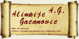 Alimpije Gačanović vizit kartica